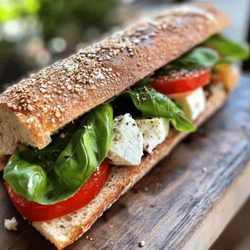 Das Tomaten-Feta-Sandwich mit frischem Basilikum ist nicht nur ein wahrer Gaumenschmaus, sondern auch ein einfach zuzubereitendes Gericht, das gesunde Zutaten vereint. Dieses Sandwich verkörpert die Essenz des Sommers: frische, saftige Tomaten, aromatischer Basilikum und der cremige Geschmack des Feta-Käses harmonieren perfekt miteinander. Egal, ob Sie es als leichtes Mittagessen, Snack oder als Teil eines gesunden Abendessens genießen möchten, dieses Rezept bietet Ihnen eine einfache Möglichkeit, köstliche Aromen zu vereinen.