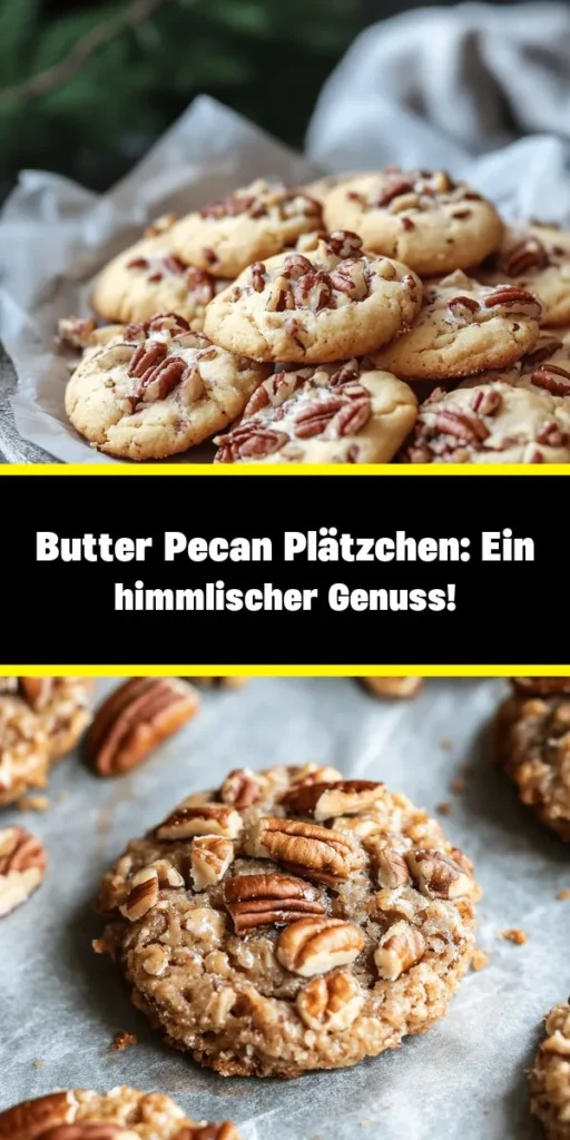 Entdecke das perfekte Rezept für Butter Pecan Plätzchen, die mit Liebe gebacken werden! Diese köstlichen Kekse vereinen die Aromen von weicher Butter, braunem und weißem Zucker sowie knusprigen Pekannüssen. Mit einer geringen Zubereitungszeit von nur 15 Minuten sind sie ideal für die Kaffeetafel oder als süßer Snack. Lass die Plätzchen im Ofen goldbraun werden und genieße die herzliche Atmosphäre beim Teilen und Verkosten. Perfekt für jede Gelegenheit!