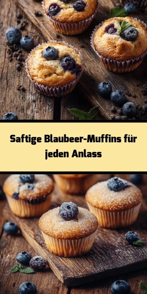 Entdecken Sie das perfekte Rezept für köstliche Blaubeer-Muffins! Diese saftigen Leckerbissen vereinen frische oder gefrorene Blaubeeren mit einer fluffigen Teigmischung aus Mehl, Zucker und Vanille. Ideal für ein schnelles Frühstück oder als süßer Snack für zwischendurch. Das Backen ist einfach und in nur 35 Minuten sind Ihre Muffins bereit, um genossen zu werden. Bestäuben Sie sie optional mit Puderzucker für das gewisse Extra!