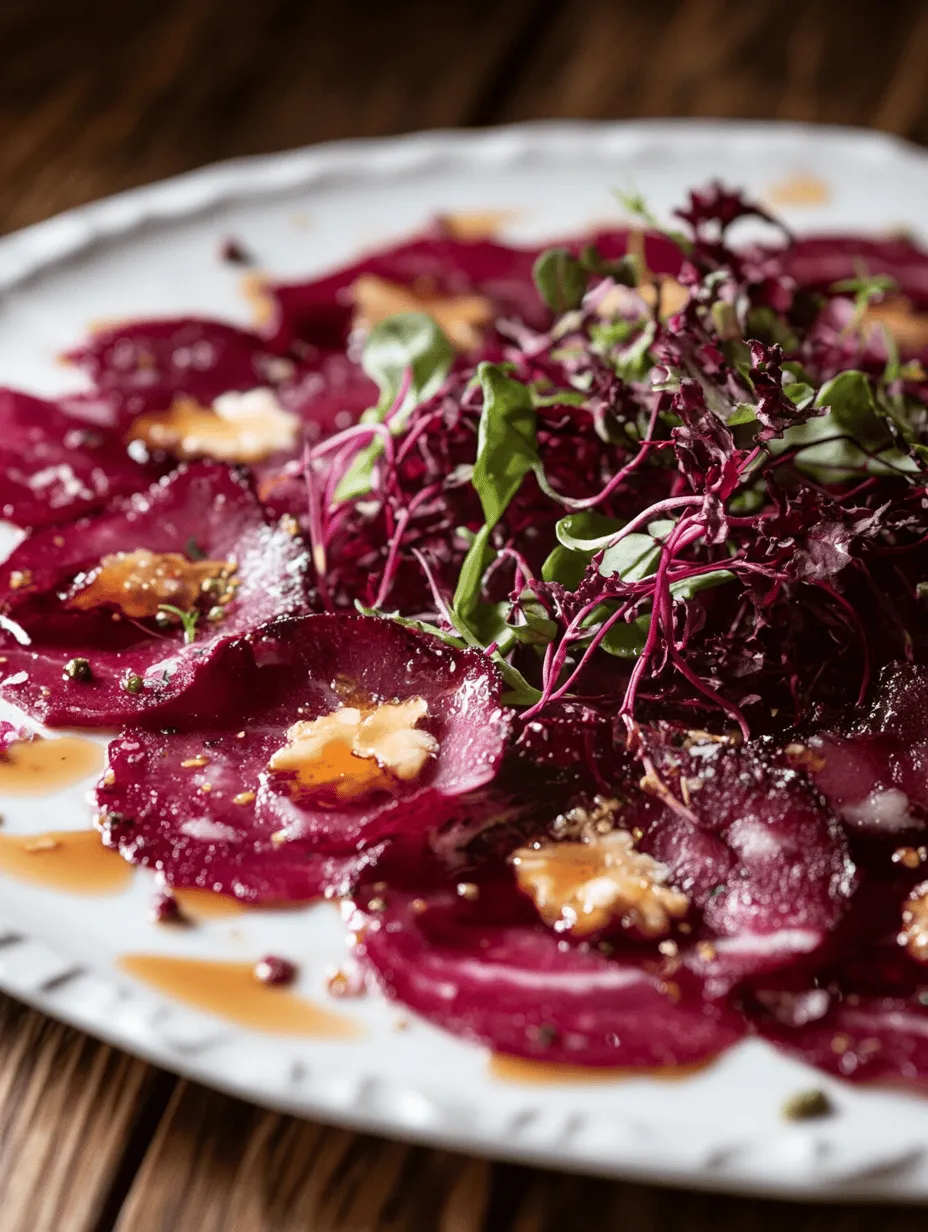 Die rote Bete ist nicht nur ein wahres Superfood, sondern auch ein kulinarischer Genuss, der sich perfekt für eine Vielzahl von Gerichten eignet. Ihre tiefrote Farbe und der erdige Geschmack machen sie zu einer außergewöhnlichen Zutat, die in der modernen Küche immer mehr an Bedeutung gewinnt. In diesem Artikel stellen wir Ihnen ein köstliches Rezept für Rote Bete-Carpaccio mit Ziegenkäse und Walnüssen vor. Dieses Gericht vereint die erdigen Aromen der Roten Bete mit dem würzigen Geschmack des Ziegenkäses und der Knusprigkeit der Walnüsse. Ideal als Vorspeise oder leichtes Hauptgericht, wird es Ihre Gäste beeindrucken und Ihre Sinne verwöhnen.