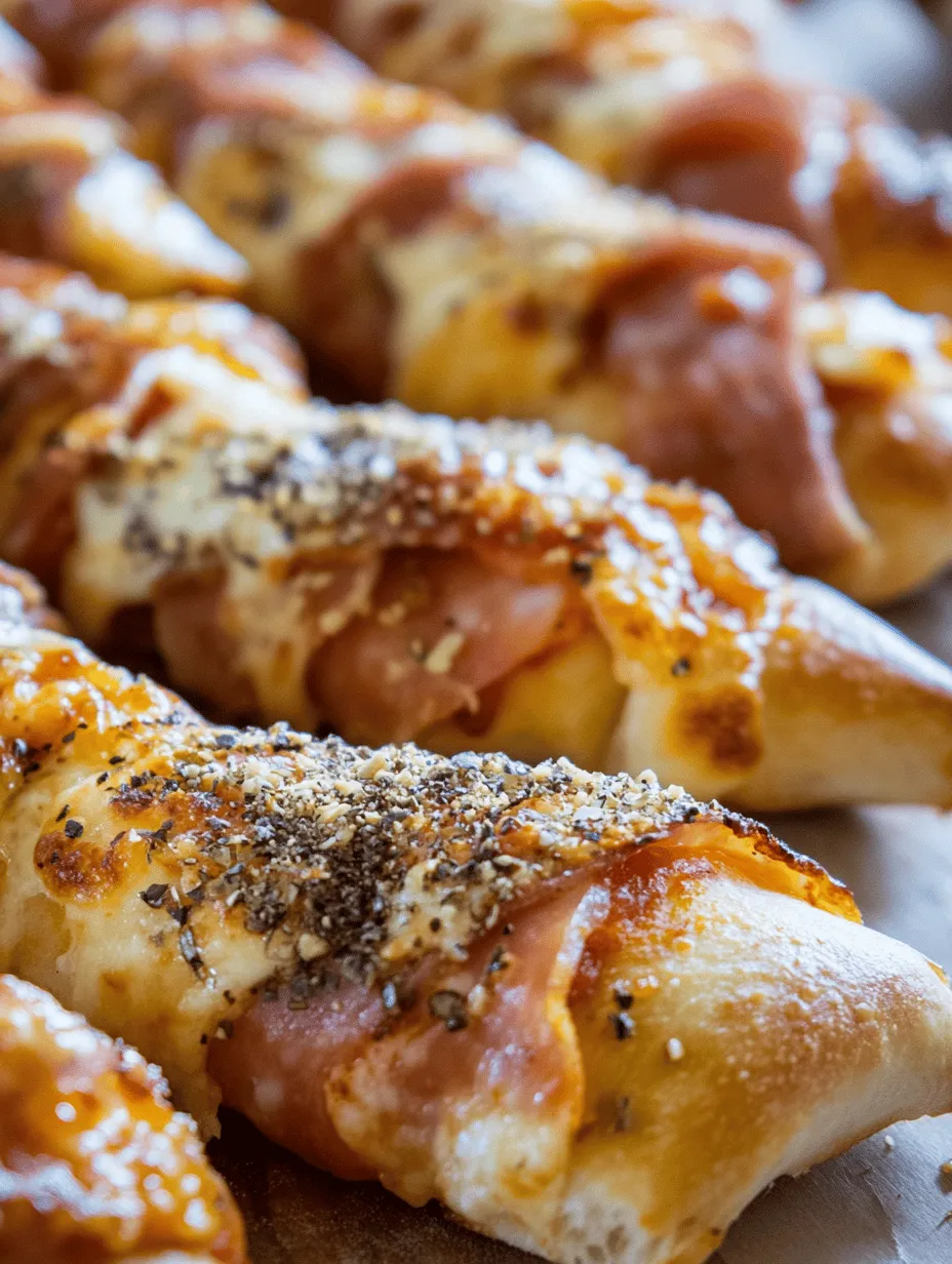 Pizzaschnecken sind eine kreative Abwandlung der klassischen Pizza und haben ihren Ursprung in der italienischen Küche. Sie kombinieren die beliebten Aromen einer Pizza in handlicher Form, die sich hervorragend zum Teilen eignet. Ursprünglich wurden sie oft als Snack für Kinder oder als Fingerfood bei Festlichkeiten serviert. Mit der Zeit haben sie sich zu einem beliebten Party-Hit entwickelt, der auf Buffets und bei geselligen Zusammenkünften nicht fehlen darf.
