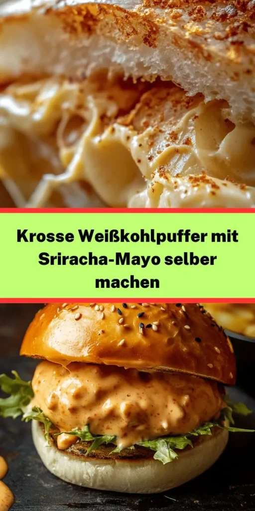 Entdecke jetzt dieses leckere Rezept für knusprige Weißkohlpuffer mit einer feurigen Sriracha-Mayo! Diese vegetarischen Puffer sind einfach zuzubereiten und perfekt als Snack oder Hauptgericht. Fein gehobelter Weißkohl, geriebene Kartoffeln und Zwiebeln werden zu einer knusprigen Köstlichkeit verarbeitet, die mit einer cremigen, scharfen Sriracha-Mayo serviert wird. Ideal für deine nächste Feier oder ein gemütliches Abendessen zu Hause! Zutaten und Anleitung in der Beschreibung!