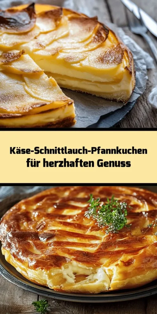 Genieße diese herzhaften Käse & Schnittlauch Pfannkuchen, die perfekt für ein schnelles Frühstück oder ein leichtes Abendessen sind. Mit einer Kombination aus frischem Schnittlauch und geriebenem Käse sind sie einfach zuzubereiten und super lecker. In nur 30 Minuten hast du 4 Portionen, die goldbraun und fluffig aus der Pfanne kommen. Ideal für Käseliebhaber und eine kreative Abwechslung zu klassischen Pfannkuchen. Perfekt mit einem Klecks Joghurt oder frischer Salatbeilage!
