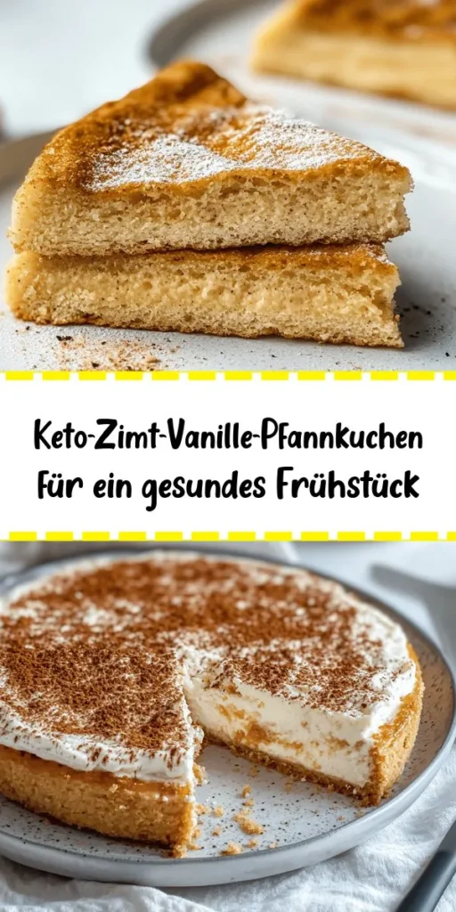 Genießen Sie diese köstlichen Keto-Pfannkuchen mit Zimt und Vanille, perfekt für ein gesundes Frühstück! Mit einfachen Zutaten wie Mandel- und Kokosmehl sind sie zuckerfrei und voller Geschmack. Diese Pfannkuchen sind schnell zubereitet und eignen sich ideal für jede Diät. Servieren Sie sie mit frischen Beeren oder einer Keto-freundlichen Sirupalternative für das perfekte Gericht. Schnappen Sie sich das Rezept und starten Sie Ihren Tag gesund!