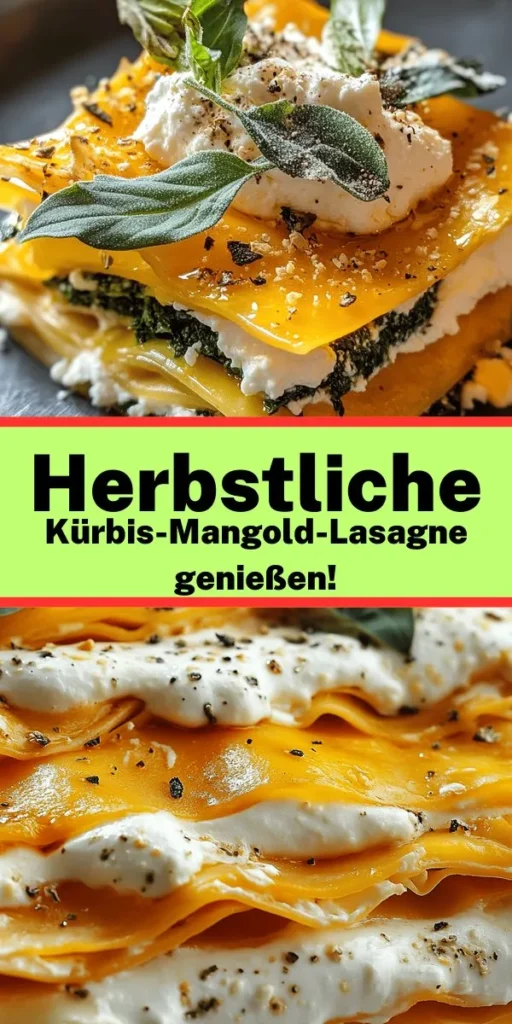 Entdecken Sie das herbstliche Geschmackserlebnis mit dieser Kürbis-Mangold-Lasagne! Diese köstliche Mischung aus Hokkaido-Kürbis, frischem Mangold und cremigem Ricotta sorgt für ein einzigartiges Festmahl. Schichten Sie die Zutaten zwischen Lasagneblätter, toppe es mit Mozzarella und Parmesan und backen Sie es bis zur goldbraunen Perfektion. Ideal für Familienessen oder gemütliche Abende. Genießen Sie eine Portion Herbst auf dem Teller!