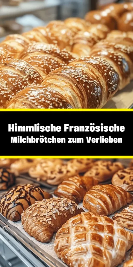 Entdecke das Geheimnis der perfekten französischen Milchbrötchen à la Patisserie! Diese luftigen, goldbraunen Brötchen lassen sich mit einfachen Zutaten zubereiten: Weizenmehl, Zucker, Trockenhefe und frische Milch. Der Teig wird sanft geknetet und darf in Ruhe gehen, bis er schön aufgegangen ist. Ob pur, mit Butter oder Marmelade – diese Brötchen sind ein Genuss zu jedem Frühstück. Perfekt für gemütliche Sonntage oder besondere Anlässe. Lass dich von diesem Rezept verzaubern!