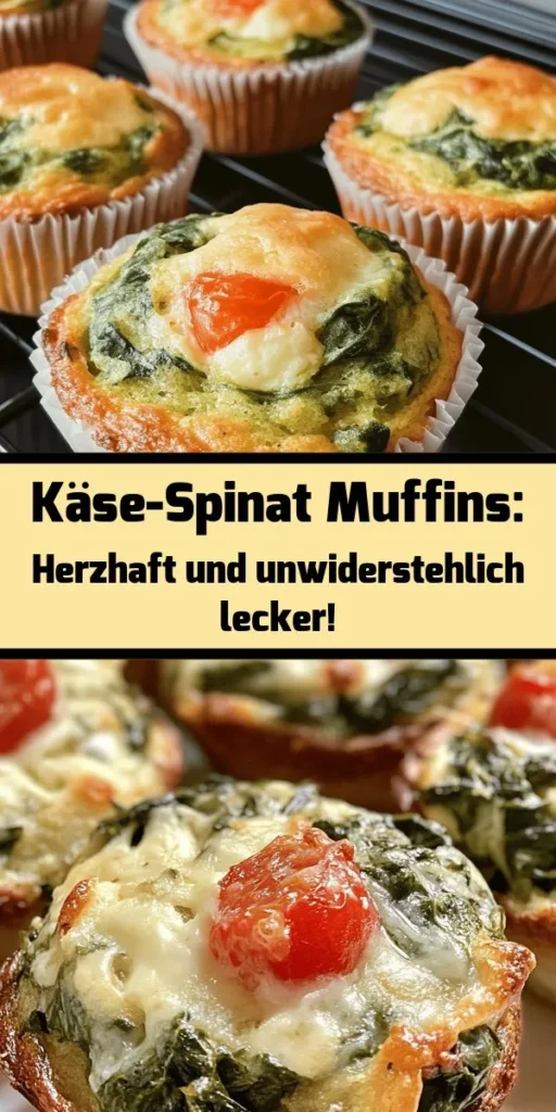 Entdecke die perfekte Mischung aus herzhaft und gesund mit diesen köstlichen Käse- und Spinat-Muffins! Saftiger Teig trifft auf geschmolzenen Käse, frischen Spinat und aromatische getrocknete Tomaten. Ideal als Snack oder leichtes Mittagessen. Mit wenig Aufwand zauberst du in nur 30 Minuten 12 leckere Muffins – perfekt für jede Gelegenheit. Lass dich von diesem Rezept inspirieren und genieße den herzhaften Genuss!