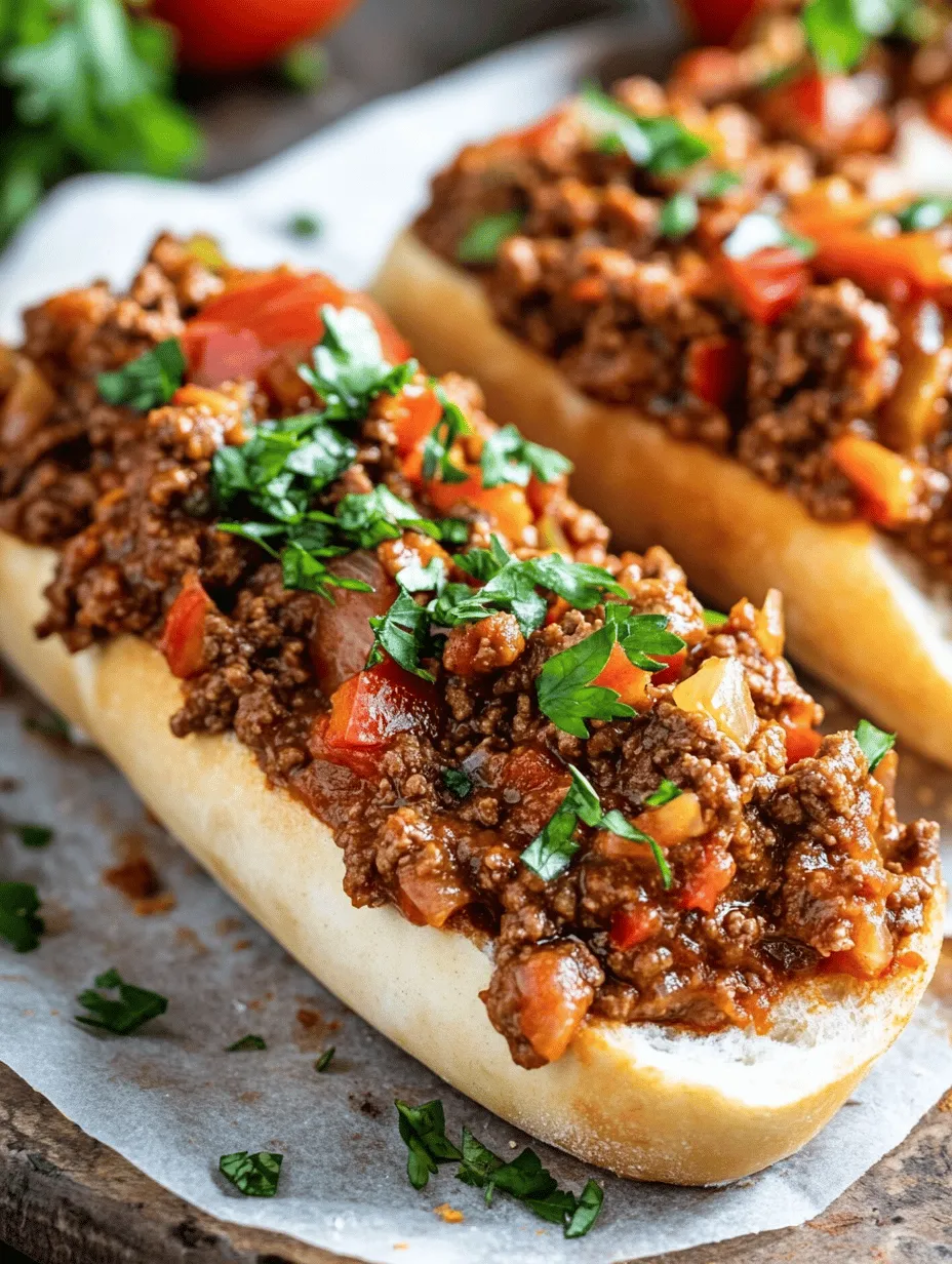 Um die köstlichen Käsigen Knoblauchbrot Sloppy Joes zuzubereiten, benötigen wir eine Auswahl an frischen Zutaten, die zusammen ein harmonisches Geschmackserlebnis schaffen. Hier ist eine detaillierte Liste der Hauptzutaten:
