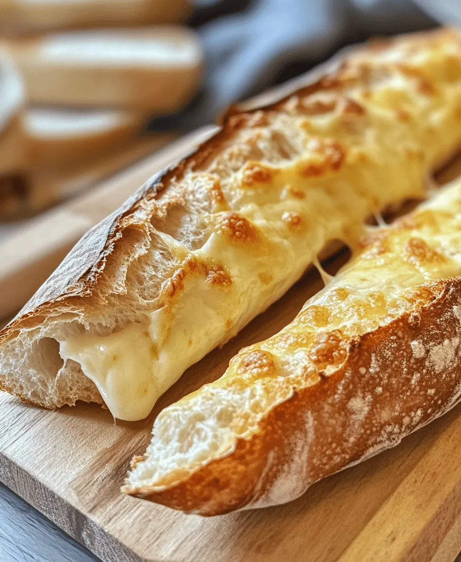 Das Käse-Knoblauch-Brot Deluxe ist die perfekte Kombination aus knusprigem Baguette, aromatischem Knoblauch und schmelzendem Käse. Diese köstliche Delikatesse ist nicht nur ein Genuss für den Gaumen, sondern auch ein wahrer Hochgenuss für die Sinne. Das Brot ist außen knusprig und innen weich, während der Käse beim Backen schmilzt und sich mit dem intensiven Aroma des Knoblauchs verbindet. Egal, ob als Beilage zu einem gemütlichen Abendessen oder als herzhaftes Snack-Highlight bei einer Feier, dieses Brot wird garantiert alle begeistern.