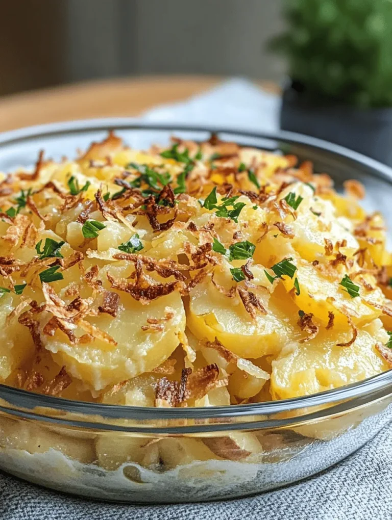 Der schwäbische Kartoffelsalat ist ein wahrer Klassiker der deutschen Küche, der mit seinen frischen Aromen und der herzhaften Zubereitung nicht nur in Schwaben, sondern auch über die Region hinaus viele Anhänger findet. Wenn man an eine traditionelle deutsche Beilage denkt, kommt einem der Kartoffelsalat oft in den Sinn. Er ist nicht nur bei Grillfesten und Familienfeiern beliebt, sondern auch ein fester Bestandteil der schwäbischen Esskultur. Dieses Gericht vereint einfache Zutaten und eine unkomplizierte Zubereitung zu einem kulinarischen Erlebnis, das sowohl als Beilage zu Fleischgerichten als auch als leichtes Hauptgericht serviert werden kann.