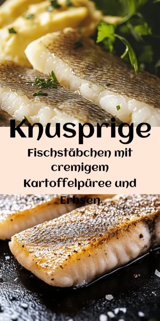 Entdecke dieses leckere Rezept für knusprige Fischstäbchen, die perfekt zu cremigem Kartoffelpüree und zarten Erbsen passen. In nur 45 Minuten kannst du ein köstliches Abendessen zaubern, das die ganze Familie begeistert. Die goldbraunen Fischstäbchen sind einfach zuzubereiten und kombinieren sich ideal mit dem samtigen Püree und den einfachen Erbsen. Ein wahres Wohlfühlessen, das dir schmecken wird!