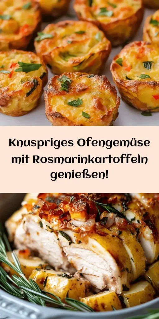 Entdecken Sie das köstliche Rezept für Ofengemüse mit knusprigen Rosmarinkartoffeln! Diese farbenfrohe Kombination aus Kartoffeln, Karotten, Zucchini und Paprika wird mit frischem Rosmarin und Knoblauch verfeinert. Einfach zuzubereiten und perfekt als Beilage oder Hauptgericht. Mit optionalem Feta oder veganem Käse wird es noch unwiderstehlicher. Ideal für ein gesundes Essen, das der ganzen Familie schmeckt!