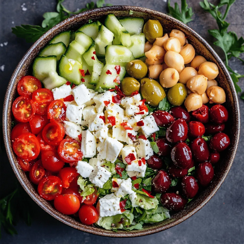 Um einen köstlichen und nahrhaften mediterranen Kichererbsen-Meal Prep-Salat zuzubereiten, benötigen Sie eine Auswahl an frischen Zutaten. Hier ist eine detaillierte Liste der benötigten Zutaten: