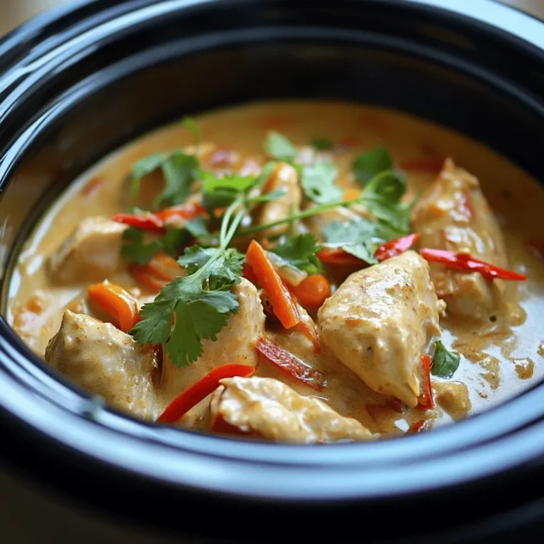 Das Thai Erdnuss-Hühnchen aus dem Crockpot ist die perfekte Lösung für alle, die in der Hektik des Alltags nicht auf köstliche und gesunde Mahlzeiten verzichten möchten. Dieses Gericht kombiniert die Zartheit von Hähnchenbrust mit der cremigen Konsistenz von Kokosmilch und der unverwechselbaren Note von Erdnussbutter. Die harmonische Verbindung dieser Zutaten schafft nicht nur ein geschmackliches Erlebnis, sondern bietet auch zahlreiche gesundheitliche Vorteile.