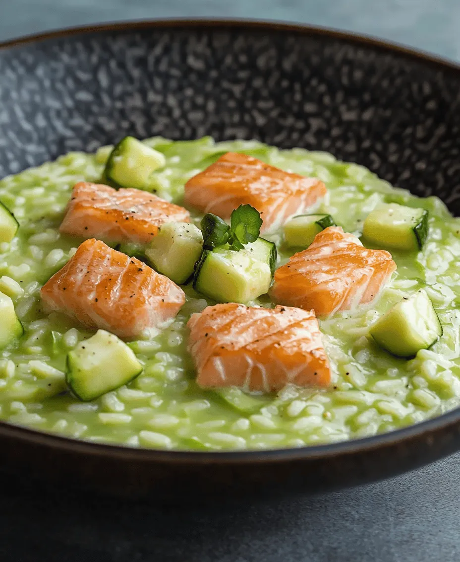 Bevor wir mit der Zubereitung beginnen, ist es wichtig, alle Zutaten bereit zu haben. Hier ist eine Übersicht der Hauptzutaten, die Sie für unser Zucchini-Lachs-Risotto benötigen: