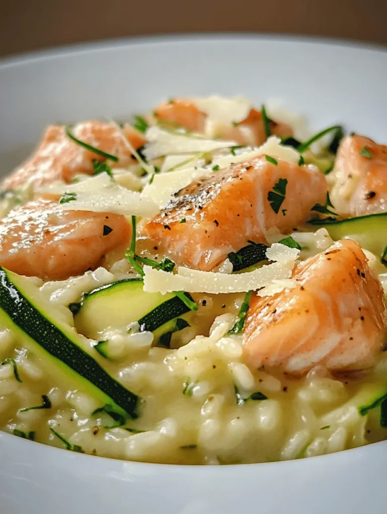 Bevor wir mit der Zubereitung beginnen, ist es wichtig, alle Zutaten bereit zu haben. Hier ist eine Übersicht der Hauptzutaten, die Sie für unser Zucchini-Lachs-Risotto benötigen: