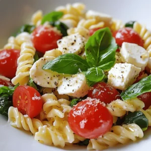 Um einen köstlichen Creamy Caprese Pasta Salad zuzubereiten, benötigen Sie eine Auswahl an frischen und hochwertigen Zutaten. Hier sind die Hauptkomponenten, die Sie für dieses Rezept benötigen: