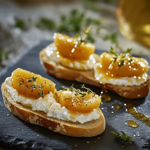 In der Welt der Appetizer gibt es kaum etwas Verführerischeres als Crostini. Diese kleinen, knusprigen Brotscheiben bieten die perfekte Grundlage für eine Vielzahl von köstlichen Belägen, die sowohl den Gaumen erfreuen als auch das Auge ansprechen. Crostini sind nicht nur einfach zuzubereiten, sondern auch unglaublich vielseitig – sie können sowohl als leichter Snack für zwischendurch als auch als eleganter Bestandteil eines mehrgängigen Menüs serviert werden. Das Rezept für Honig-Ricotta-Pfirsich-Crostini, das wir Ihnen hier vorstellen, vereint all diese Vorzüge in einer harmonischen Kombination aus süßen und herzhaften Aromen.