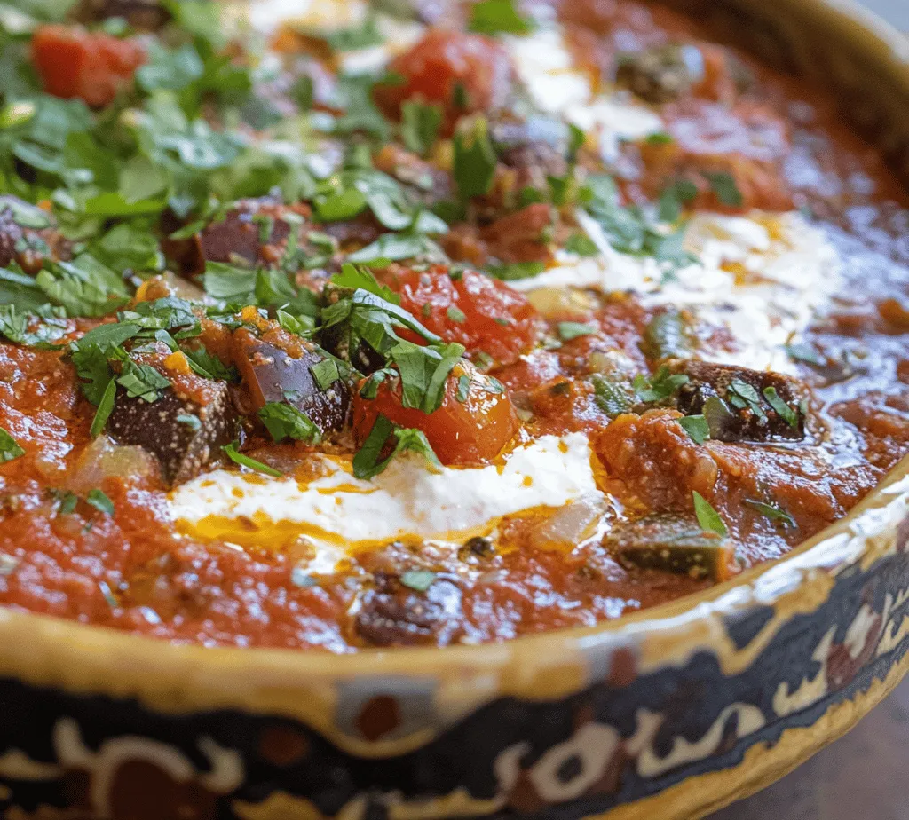 Der marokkanische Auberginen-Tomaten-Dip, auch als Zaalouk bekannt, ist nicht nur ein Fest für die Sinne, sondern auch ein Stück nordafrikanischer Kultur, das sich auf einfache und dennoch geschmackvolle Weise entfaltet. Die Kombination aus gerösteten Auberginen, sonnengereiften Tomaten und einer harmonischen Auswahl an Gewürzen macht Zaalouk zu einer perfekten Vorspeise für gesellige Abende oder als köstliche Beilage zu gegrilltem Fleisch, Brot oder anderen Gerichten. Diese Spezialität wird in Marokko oft in der traditionellen Küche zubereitet und ist ein beliebtes Element bei Festen und Zusammenkünften.