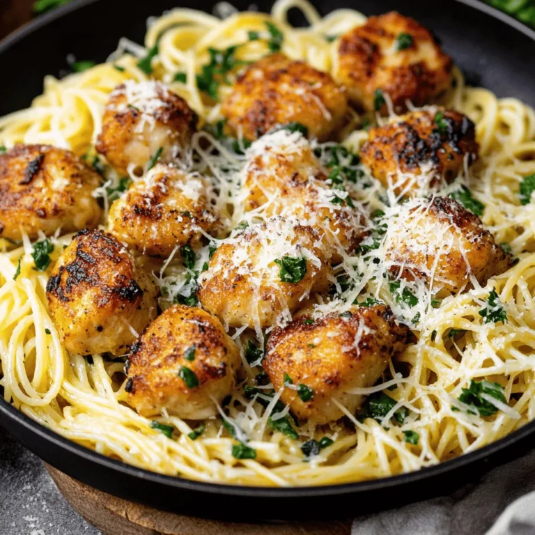 In der Welt der schnellen und schmackhaften Gerichte sticht das Rezept für Garlic Butter Chicken Bites mit Savory Creamy Parmesan Pasta besonders hervor. Diese Kombination aus zartem Hähnchen, aromatischer Knoblauchbutter und einer cremigen Parmesan-Pasta ist nicht nur ein Genuss für den Gaumen, sondern auch ein Fest für die Augen. Ideal für ein schnelles Abendessen unter der Woche oder um Gäste zu beeindrucken, bietet dieses Gericht eine ausgewogene Mischung aus Proteinen und Kohlenhydraten, die sowohl sättigend als auch köstlich ist.