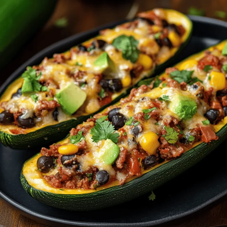 Köstliche mexikanische Zucchini-Boote sind eine perfekte Kombination aus gesunden Zutaten und reichhaltigem Geschmack. Dieses Rezept vereint die Frische von Zucchini mit herzhaftem Hackfleisch und leckeren Gewürzen, um eine ausgewogene Mahlzeit zu kreieren, die nicht nur sättigend, sondern auch nahrhaft ist. Zucchini-Boote sind ideal für ein schnelles Abendessen oder als beeindruckende Vorspeise, die Ihre Gäste begeistern wird. Sie sind nicht nur einfach zuzubereiten, sondern bieten auch eine Vielzahl von Variationen, um den persönlichen Geschmack zu treffen. Ob mit verschiedenen Füllungen oder zusätzlichen Toppings – die Möglichkeiten sind nahezu unbegrenzt.