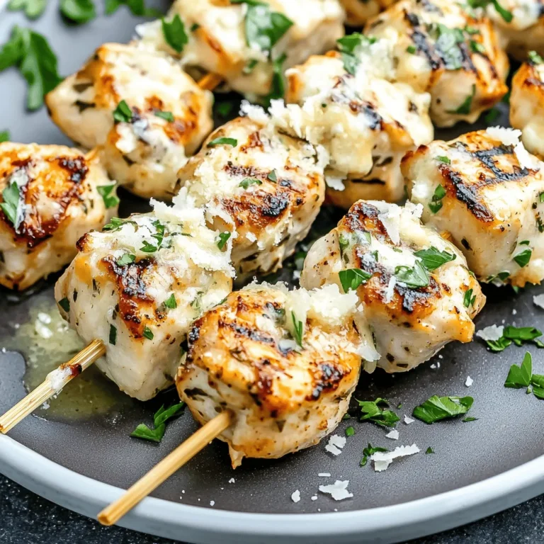 In der Welt der Grillgerichte gibt es kaum etwas Verlockenderes als die Kombination von saftigem Hähnchen, aromatischem Knoblauch und dem herzhaften Geschmack von Parmesan. Die Grilled Ranch Garlic Parmesan Chicken Skewers sind nicht nur ein Fest für die Sinne, sondern auch einfach zuzubereiten und perfekt für jede Grillparty oder als schmackhafte Wochegericht. Diese köstlichen Spieße vereinen die Aromen von frischen Kräutern, würzigem Knoblauch und dem unverwechselbaren Geschmack von Ranch-Dressing, wodurch sie zu einem echten Hit bei Familie und Freunden werden.