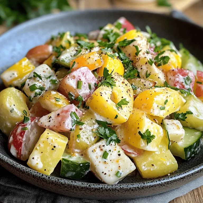 Was diesen Kartoffelsalat so besonders macht, ist seine Vielseitigkeit. Er kann sowohl als Beilage zu herzhaften Grillgerichten, wie saftigen Steaks oder gegrilltem Gemüse, serviert werden, als auch als erfrischender Snack für ein Picknick im Freien. Dank seiner einfachen Zubereitung und der Verwendung von gängigen Zutaten eignet er sich zudem perfekt für spontane Zusammenkünfte mit Freunden und Familie.