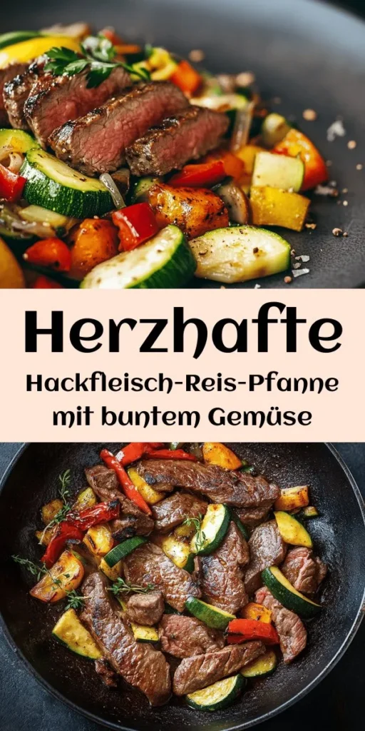 Entdecke das Rezept für eine herzhafte Reis-Hackfleisch-Pfanne mit Gemüse, die in nur 30 Minuten zubereitet ist! Diese leckere Mahlzeit vereint Rindfleisch, aromatischen Reis und frisches Gemüse wie Paprika und Zucchini, perfekt gewürzt mit Paprikapulver und Kreuzkümmel. Einfach alles in einer Pfanne vereinen, köcheln lassen und mit frischer Petersilie garnieren. Ideal für ein schnelles Abendessen für die ganze Familie!