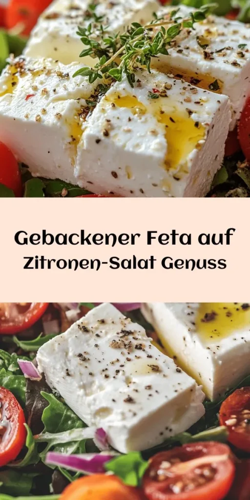 Entdecke dieses köstliche Rezept für gebackenen Feta auf gemischtem Salat mit einem Hauch von Zitrus! Der cremige, goldbraune Feta wird perfekt gewürzt und passt wunderbar zu frischem Gemüse wie Paprika, Gurke und Kirschtomaten. Mit einem leichten Zitronendressing und frischen Kräutern wird dieser Salat zum idealen Gericht für jede Gelegenheit. Schnell zubereitet und voller Geschmack – perfekt für ein leichtes Mittagessen oder als Beilage!