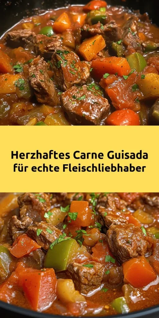Entdecke das herzhaft leckere Carne Guisada, das mit zartem Rindfleisch und frischem Gemüse zubereitet wird! Dieses einfache Rezept kombiniert Gewürze wie Kreuzkümmel, Paprika und Oregano für einen unwiderstehlichen Geschmack. Die Zubereitung dauert nur 20 Minuten, gefolgt von 2 Stunden köcheln, bis das Fleisch perfekt zart ist. Serviere es mit Reis, Tortillas oder einem frischen Salat und genieße ein köstliches Gericht, das alle begeistert!
