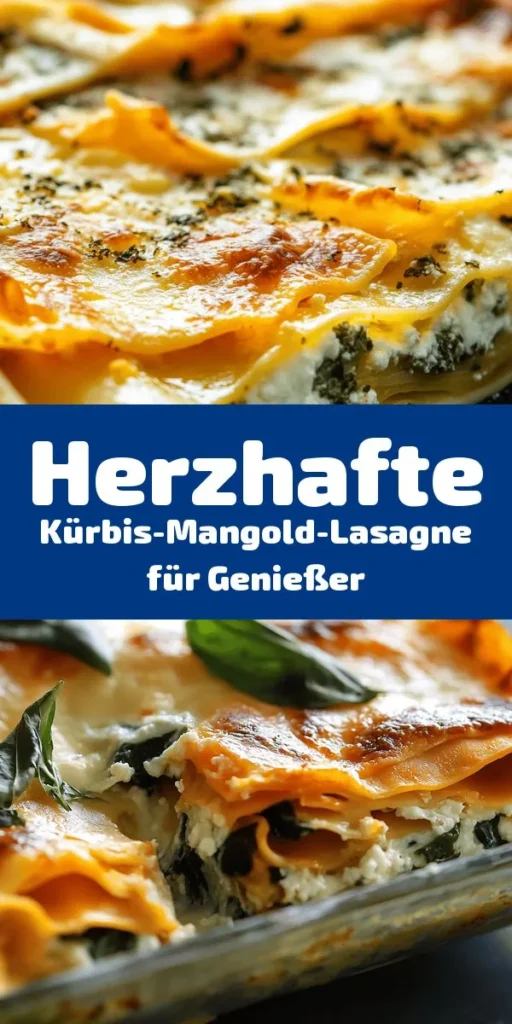 Entdecken Sie das köstliche Rezept für Kürbis-Mangold-Lasagne! Diese herzhafte und gesunde Lasagne kombiniert würzigen Hokkaido-Kürbis und frischen Mangold mit cremigem Ricotta sowie zartem Mozzarella. Einfach zuzubereiten in nur einer Stunde, ist sie perfekt für ein gemütliches Abendessen oder ein besonderes Familienessen. Schichten Sie die Zutaten in Ihrer Auflaufform und genießen Sie die Aromen, die beim Backen verschmelzen. Ein wahres Herbstgericht!