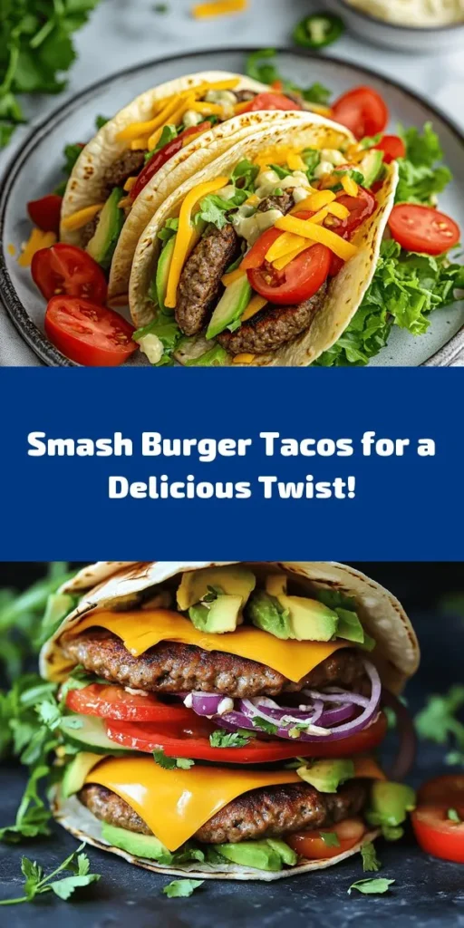 Entdecke das perfekte Fusion-Gericht mit diesen Easy Smash Burger Tacos! Diese köstlichen Tacos kombinieren saftige Smash Burger Patties mit frischen Zutaten wie Avocado, Tomaten und zartem Eisbergsalat. Einfach und schnell zubereitet, sind sie ideal für ein schnelles Abendessen oder eine Party. Serviere sie mit einer würzigen Sauce und genieße jeden Bissen. Hol dir das Rezept und kreiere deine Sammlung unwiderstehlicher Tacos!