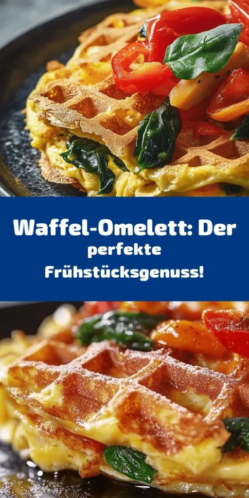 Entdecke das Waffel-Omelett Delight – eine köstliche Fusion von fluffigem Omelett und knusprigen Waffeln! Diese einfache Rezeptur vereint Eier, frisches Gemüse und Käse zu einem herzhaften Frühstück oder Snack. Mit nur wenigen Zutaten wie Zwiebeln, Paprika und Spinat zauberst du im Handumdrehen eine leckere Mahlzeit im Waffeleisen. Perfekt zum Teilen oder als nahrhaftes Mittagessen. Garnieren mit frischen Kräutern und genießen!